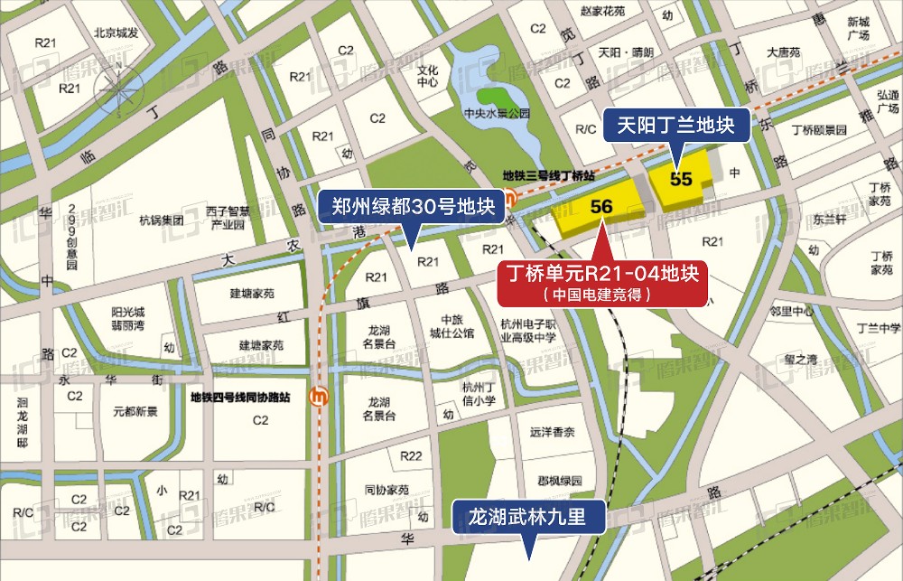 丁桥单元r21-04地块区位图