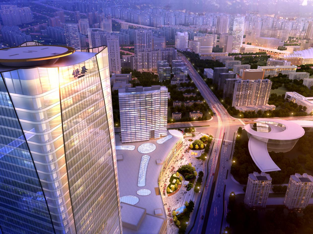 银泰时代中心,总建筑面积约5万方,雄踞临平新城cbd,占据地铁1号线,9号
